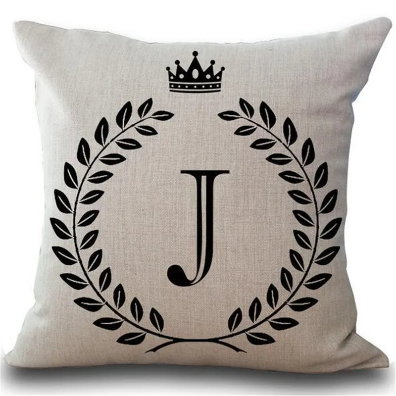 Personalized Alphabet Pillow Cover J