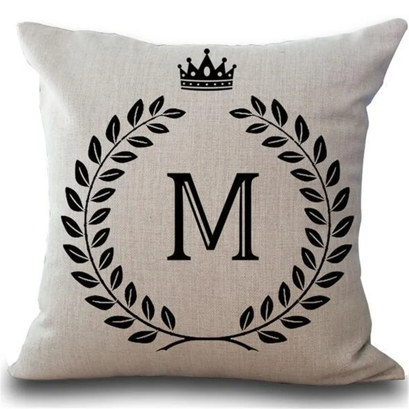 Personalized Alphabet Pillow Cover M