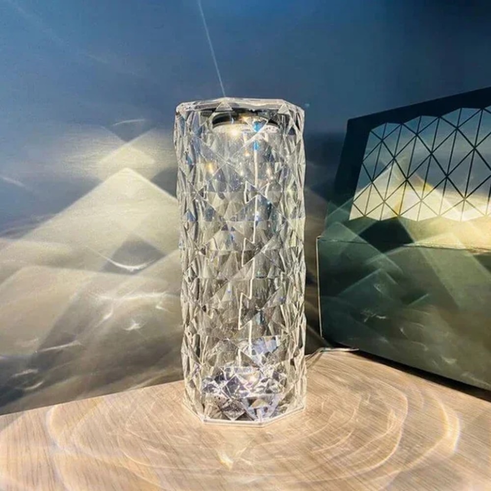 Touching Control Rose Crystal Lamp Romantic LED Rose Diamond Touch Lamp Crystal Bedside Lamp Home