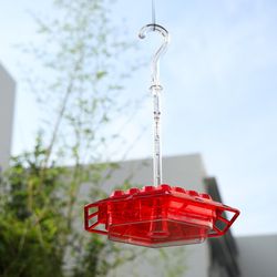 invite the splendor - transparent hummingbird feeder with perch, easy to refill & clean design