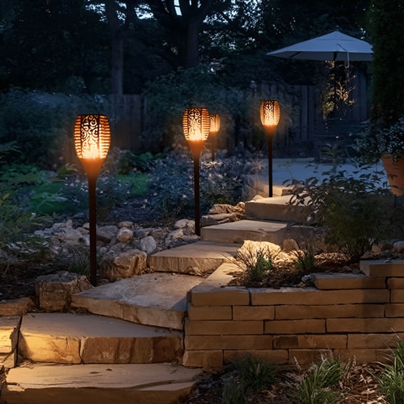 Enchant Your Evenings - Solar Torch Lights Outdoor, Realistic Flame Effect, IP65 Waterproof & Wireless1