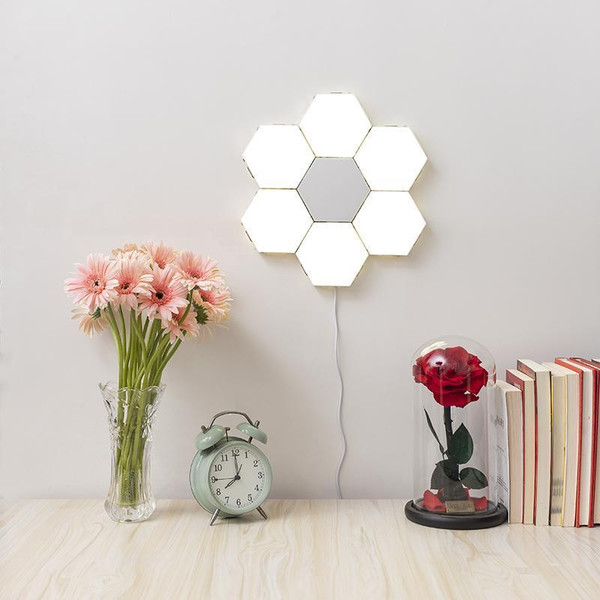 Hexagon Modular Touch LED Tile Lights, Set of 5 - USB Powere | Inspire ...