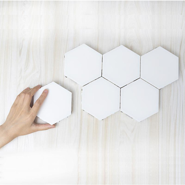 Hexagon Modular Touch LED Tile Lights, Set of 5 - USB Powere | Inspire ...