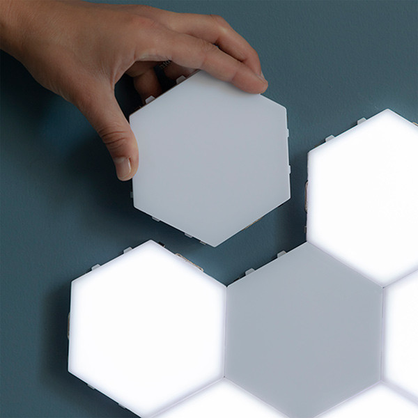 Hexagon Modular Touch LED Tile Lights, Set of 5 - USB Powere | Inspire ...