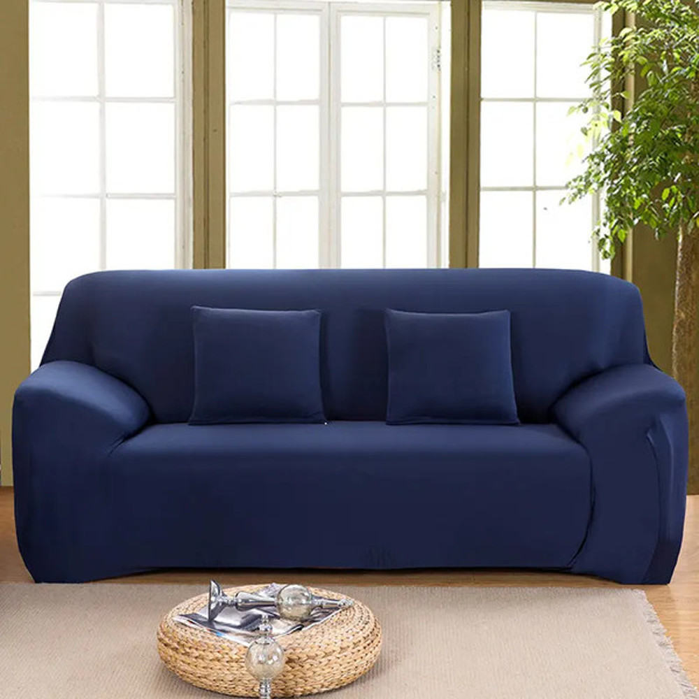 Elegant and Protective Perfect Fit Sofa Slipcover - Stretchable, Easy Clean, Couch Cover for Every Home navy