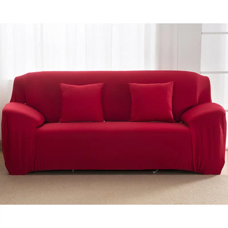 Elegant and Protective Perfect Fit Sofa Slipcover - Stretchable, Easy Clean, Couch Cover for Every Home red