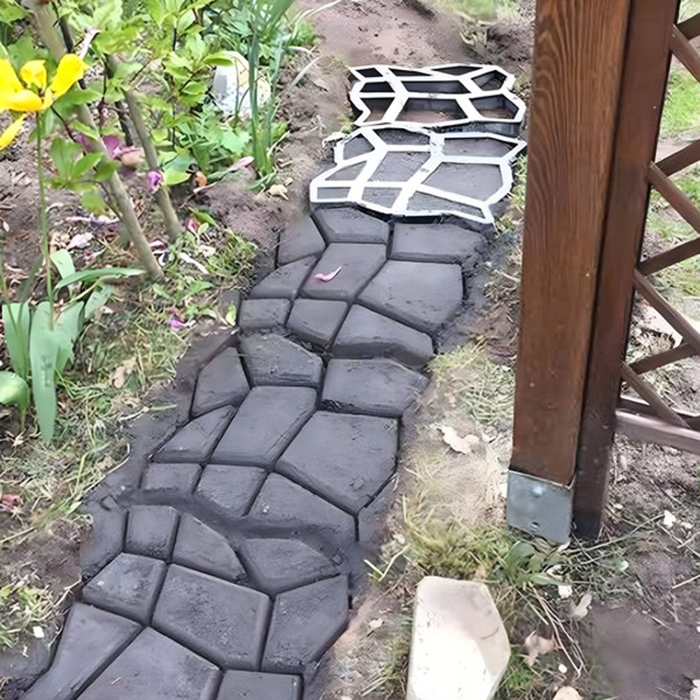 DIY Reusable Garden Easy Path Maker Mold – Create Perfect Walkways with Simple, Efficient Plastic Mold3