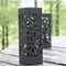 Moroccan Tower Solar Lanterns (4 Pack) - Elegant Black Plastic, Easy Installation, Eco-Friendly Garden Lighting4