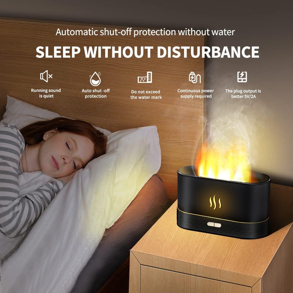 HumidiFire Aromatherapy Flam Ultrasonic Diffuser, Transform Your Space with Soothing Scents4