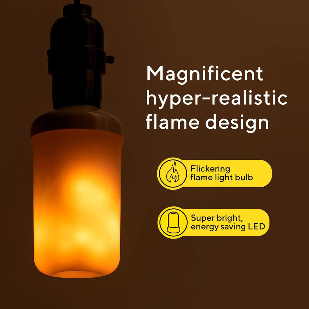 Realistic LED Flame Effect Light Bulbs