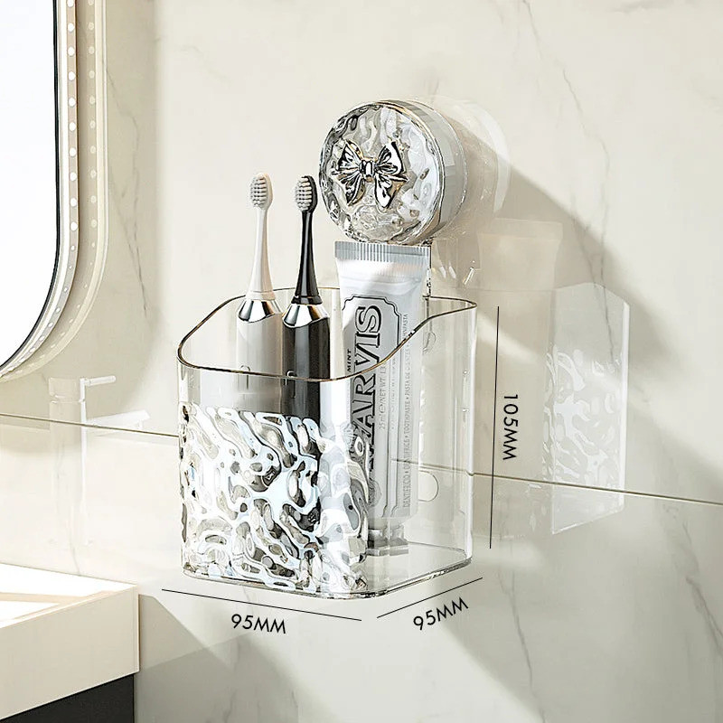 Light Luxury Style Glacier Pattern Suction Cup Shelf6