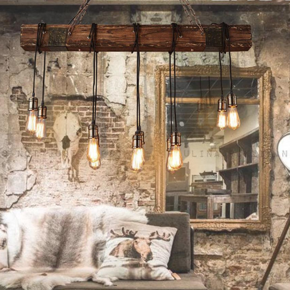 Brio - Antique Wooden Beam Hanging Light4