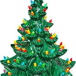 festive medium twist ceramic christmas tree ornaments, multi-color decorations for holiday charm