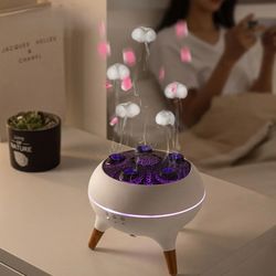 dynamic jellyfish led humidifier with remote & aromatherapy diffuser