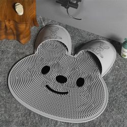 multi-functional silicone massage mat - non-slip rabbit bath pad for foot wash & dead skin removal