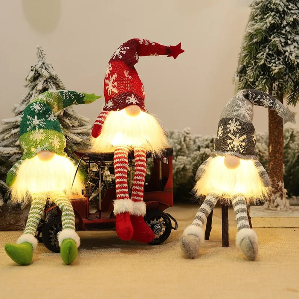 Faceless Christmas Gnome Night Light for Home