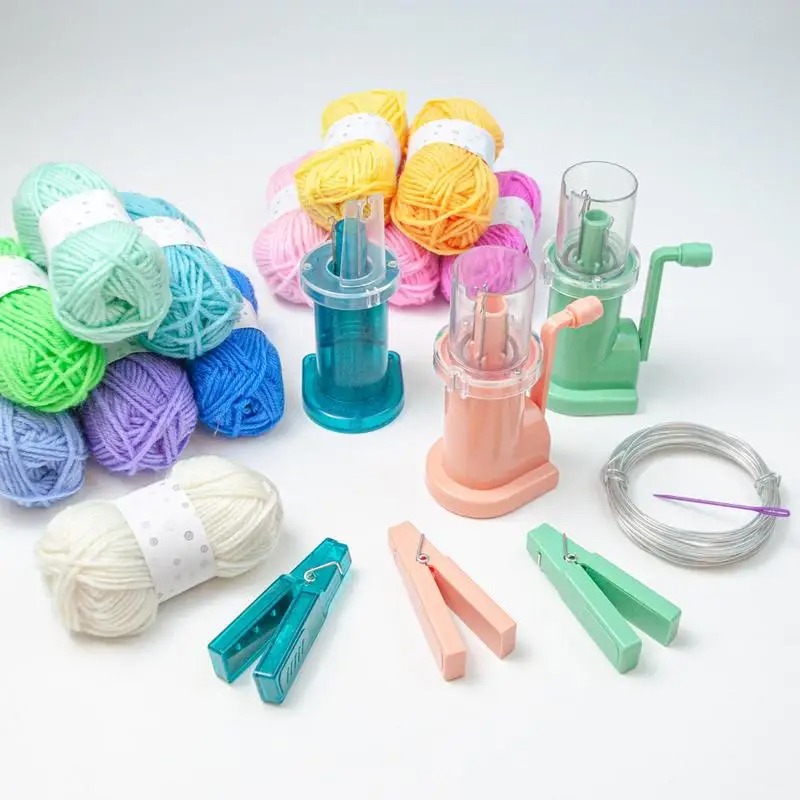 Portable Hand Spool Knitter for Home Crafts