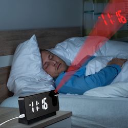 multi-function projection alarm clock – silent luminous bedside & desktop clock