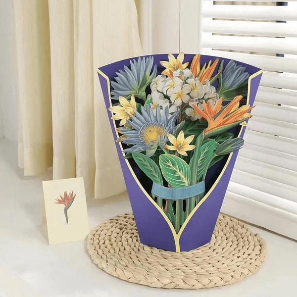 3D PopsUp Flower Bouquet Cards for Mothers Day