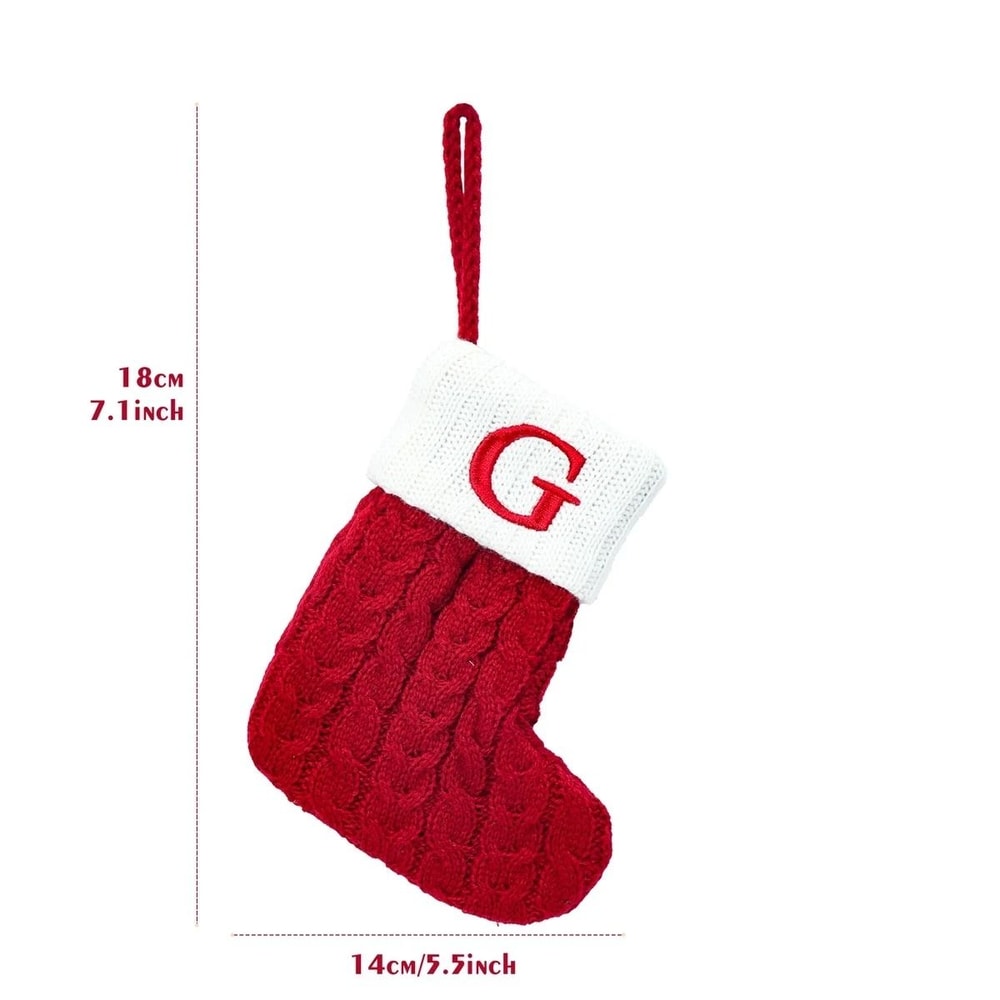 Premium Christmas Stockings Tree Ornaments Set Snowflake Letter Designs For Home Decor And Holid 8