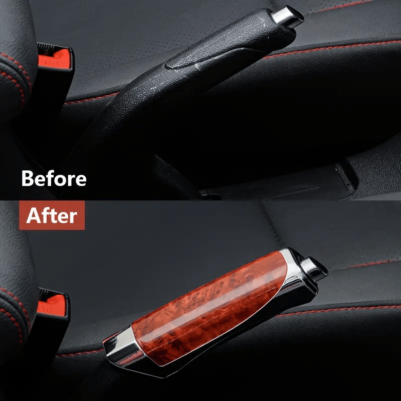 Universal Wooden AntiSlip Handbrake Cover Car Gear Shift Decor 4
