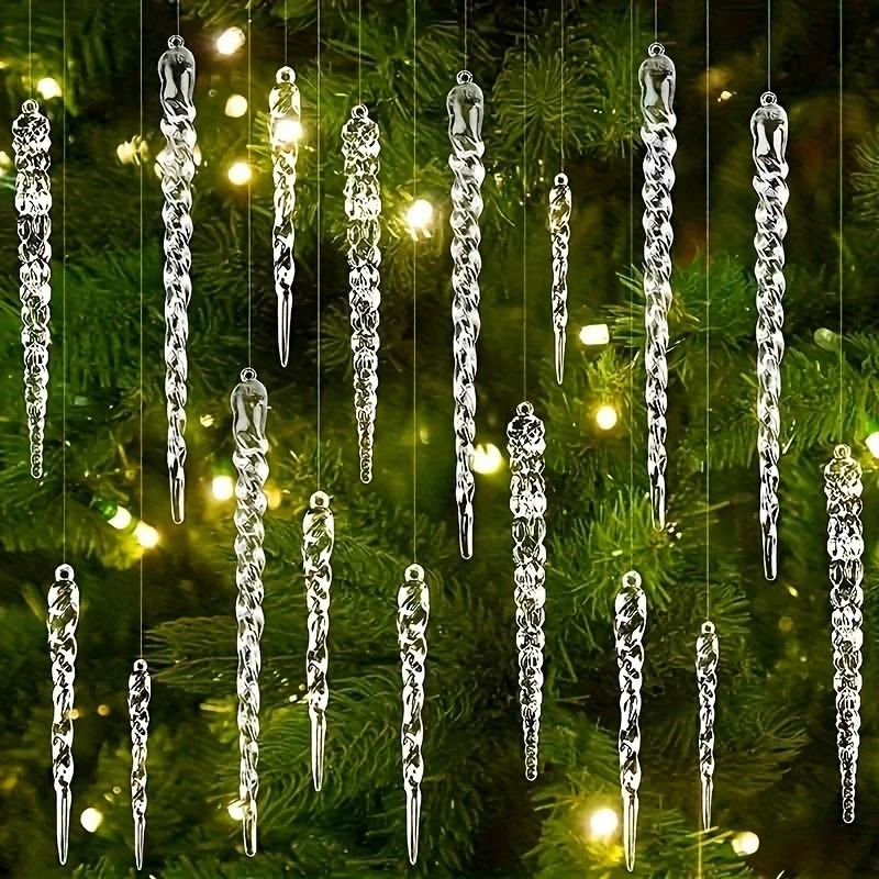 Buy Crystal Clear Icicle Ornaments for Christmas Tree