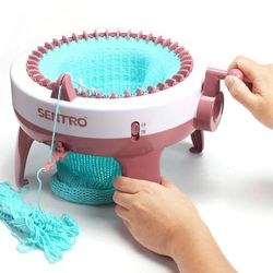 40-needle hand knitting machine | diy scarf, hats & socks loom kit