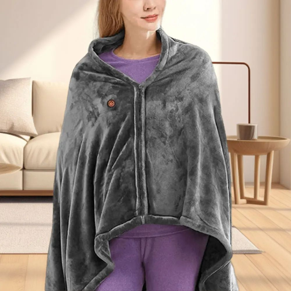 USB Electric Heated Blanket Wearable Fleece Body Warmer Shawl For Winter Comfort Portable Heated Bl 5