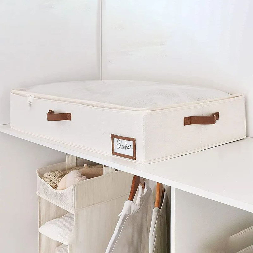 Foldable Underbed Bags Breathable Zippered Organizer For Blankets Clothes  Comforters 2
