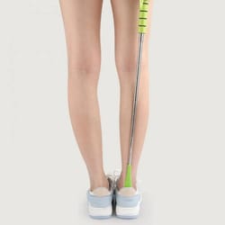 premium telescopic stainless steel shoe horn with non-slip handle