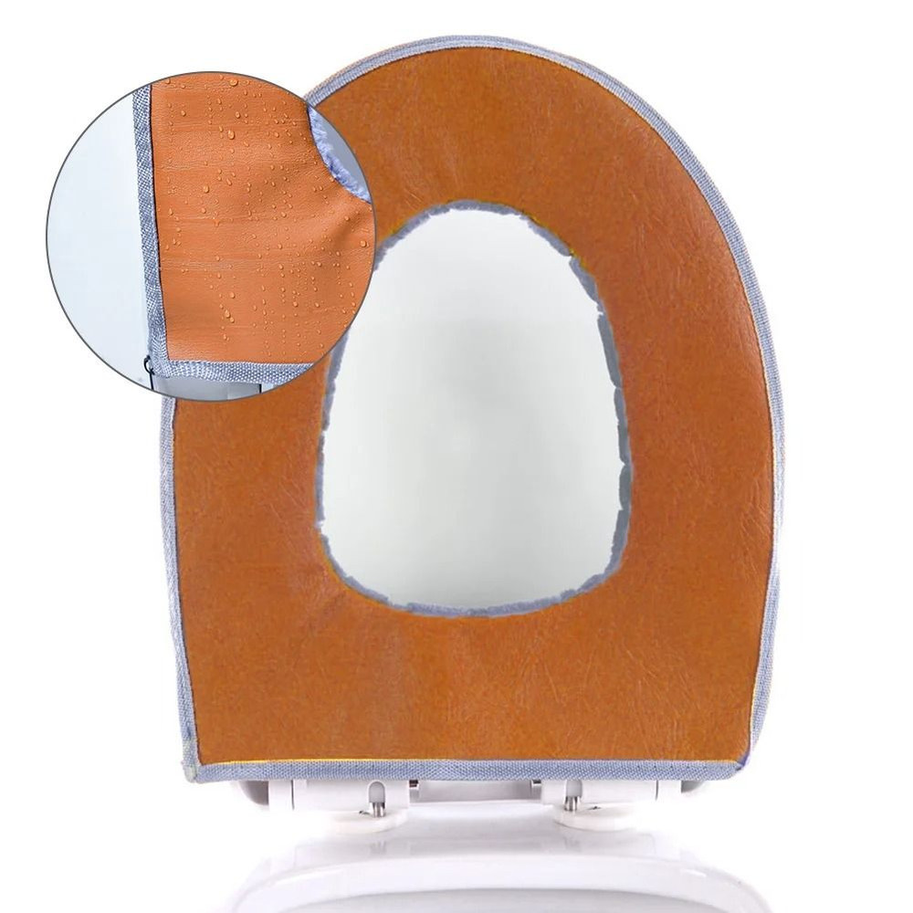 Plush Winter Toilet Seat Cover  Soft Warm  Washable 5