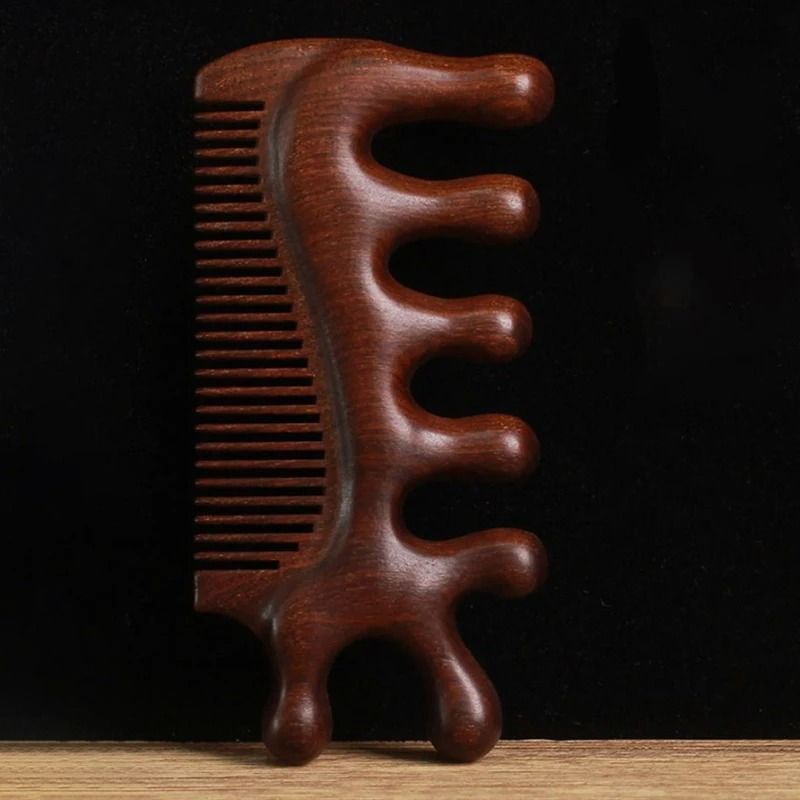 Wooden hair styling comb