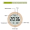 Elegant Wooden Alarm Clock With Backlight Temperature Date Time Display Perfect Bedroom Table Cloc 4