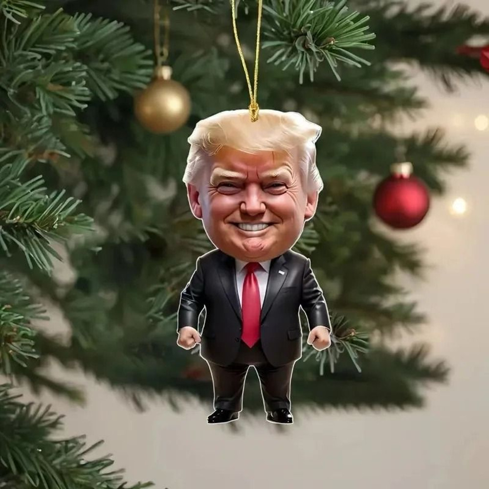 Acrylic Car Hanging Ornament Trump