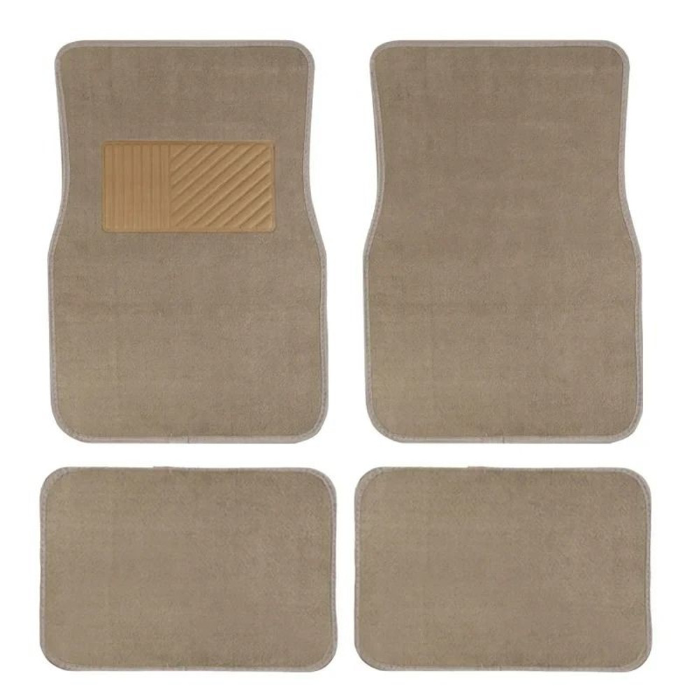 Universal NonSlip PVC Flocked Car Floor Mats Durable 4Piece Set For All Vehicles 3