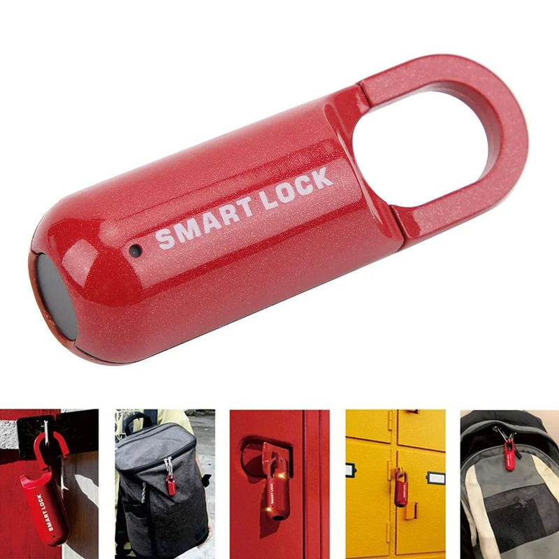 Biometric Fingerprint Padlock Smart Keyless Lock For Gym School Locker Backpack  Travel 14