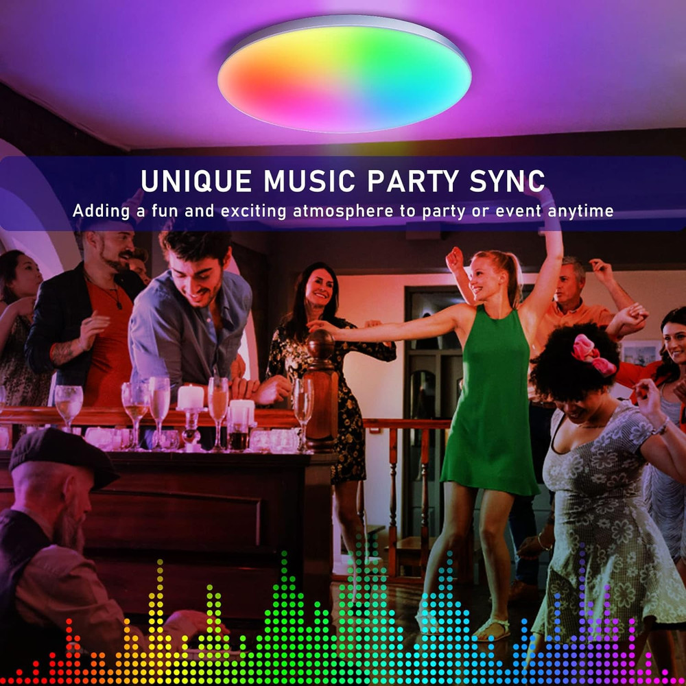 Smart LED Ceiling Lamp with WiFi App  Voice Control Alexa  Google Home Compatible