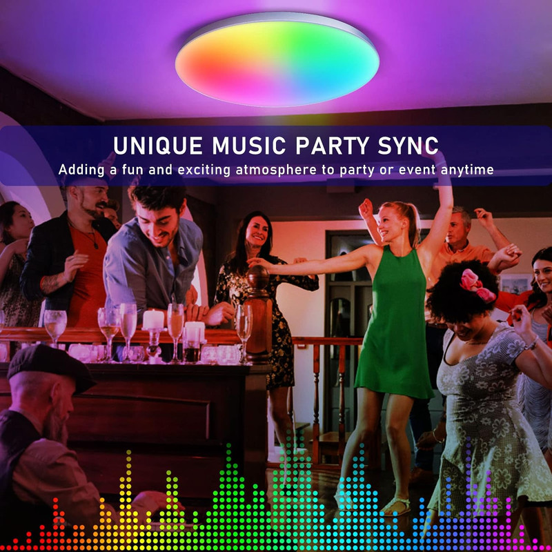 Smart LED Ceiling Lamp with WiFi App  Voice Control Alexa  Google Home Compatible