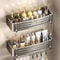 WallMounted Bathroom Accessories NoDrill Shampoo Shelf Makeup Organizer Aluminum Alloy Storage Hold 3