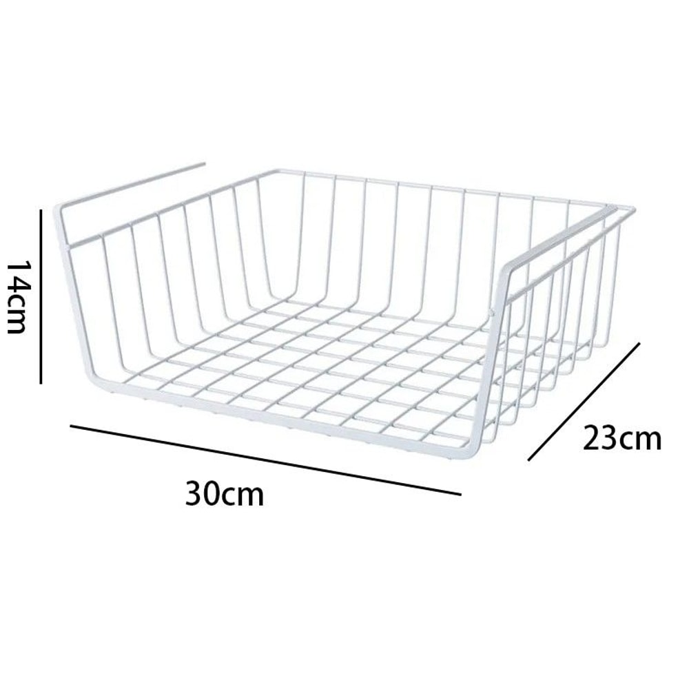 Hanging Basket Storage Rack Multi Functional Perforated Iron Bottom Wire Basket for Kitchen Bathr