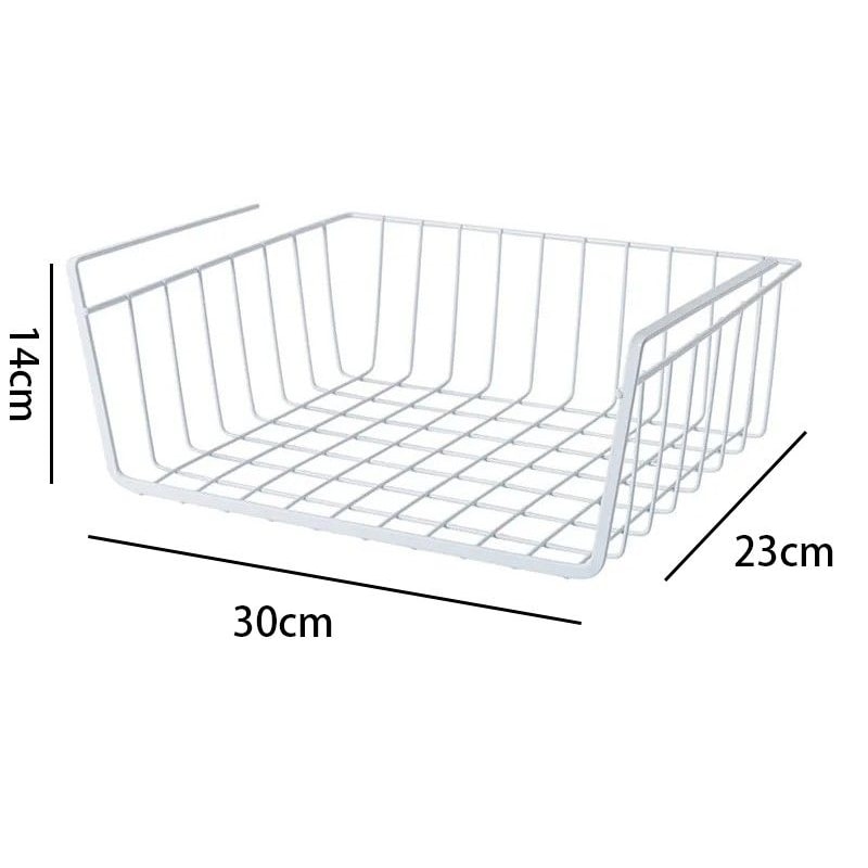 Hanging Basket Storage Rack Multi Functional Perforated Iron Bottom Wire Basket for Kitchen Bathr