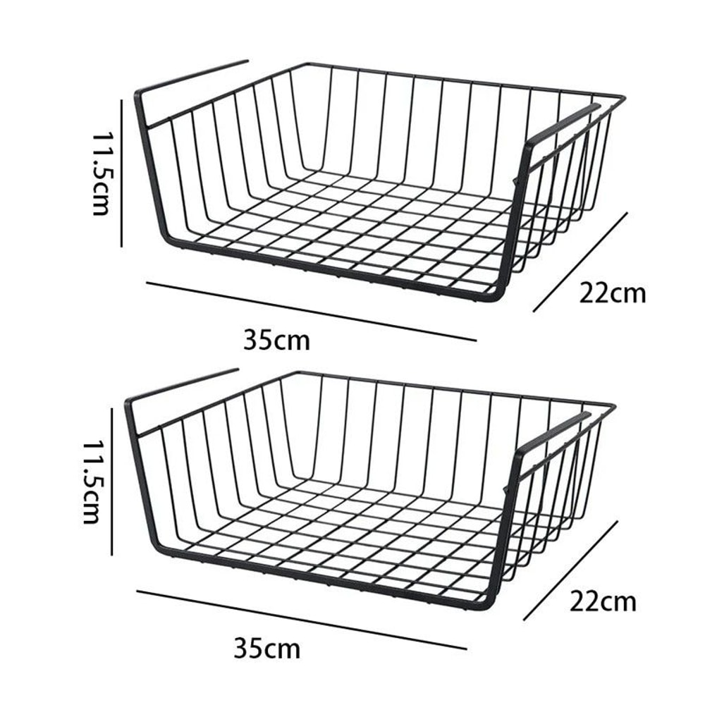 Hanging Basket Storage Rack Multi Functional Perforated Iron Bottom Wire Basket for Kitchen Bathr