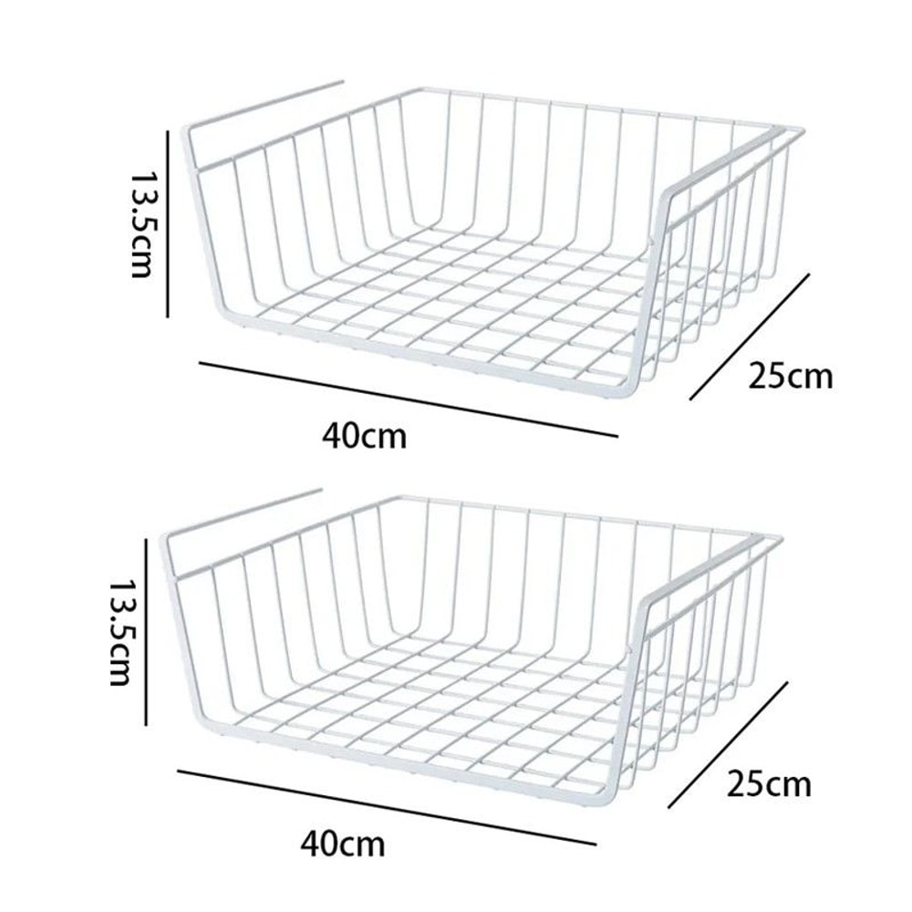 Hanging Basket Storage Rack Multi Functional Perforated Iron Bottom Wire Basket for Kitchen Bathr