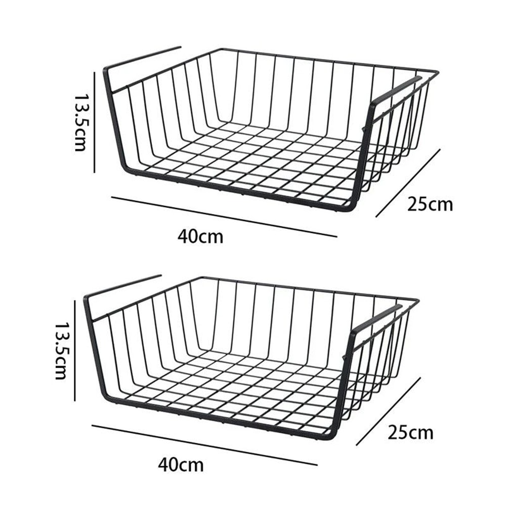 Hanging Basket Storage Rack Multi Functional Perforated Iron Bottom Wire Basket for Kitchen Bathr