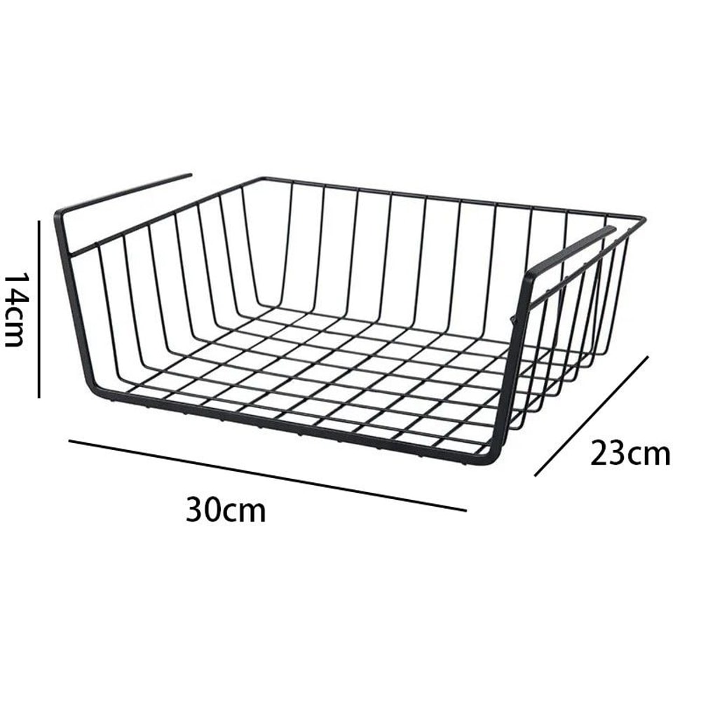 Hanging Basket Storage Rack Multi Functional Perforated Iron Bottom Wire Basket for Kitchen Bathr