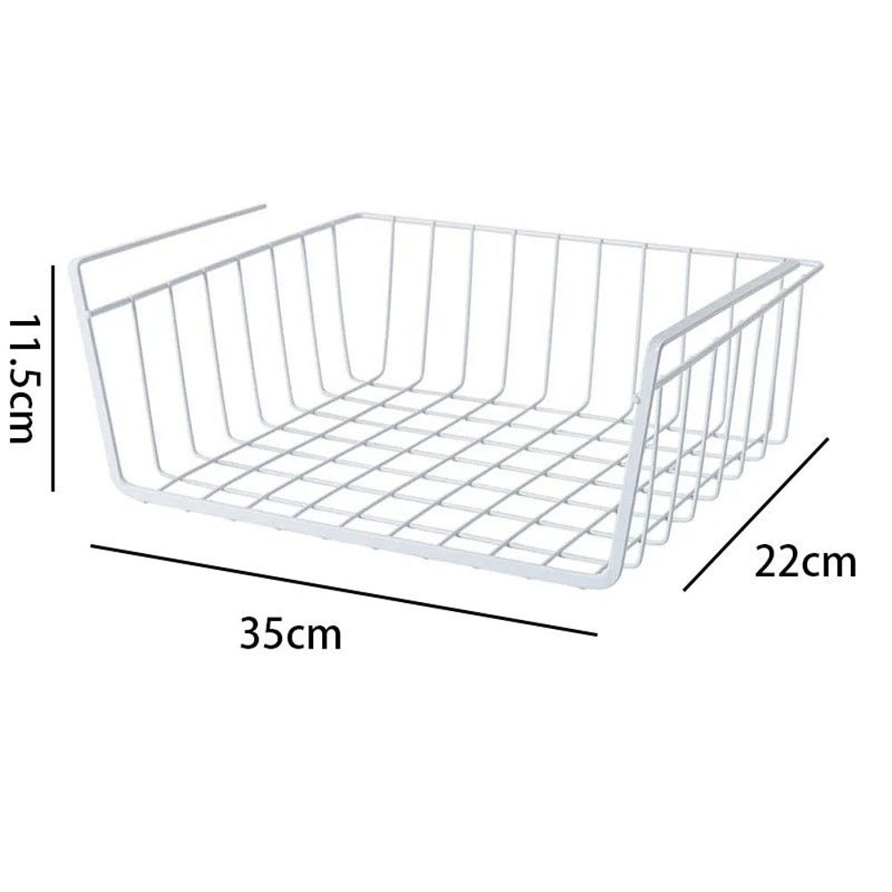 Hanging Basket Storage Rack Multi Functional Perforated Iron Bottom Wire Basket for Kitchen Bathr