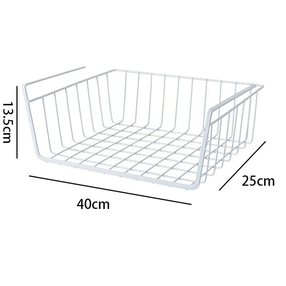 Hanging Basket Storage Rack Multi Functional Perforated Iron Bottom Wire Basket for Kitchen Bathr