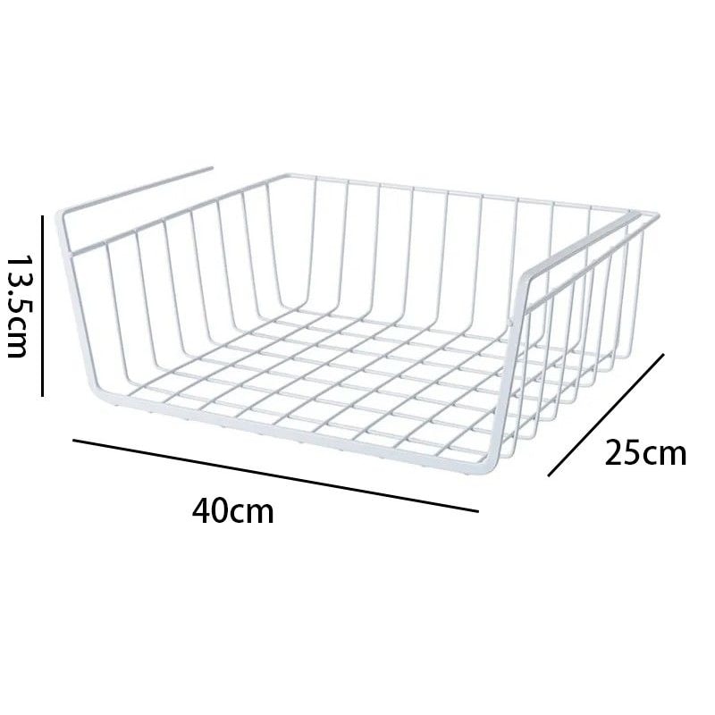 Hanging Basket Storage Rack Multi Functional Perforated Iron Bottom Wire Basket for Kitchen Bathr