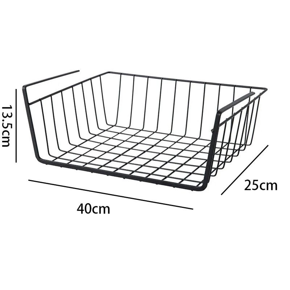 Hanging Basket Storage Rack Multi Functional Perforated Iron Bottom Wire Basket for Kitchen Bathr
