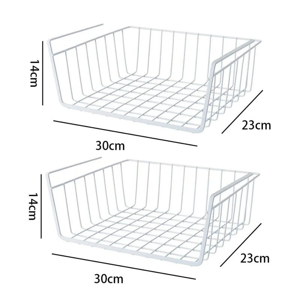Hanging Basket Storage Rack Multi Functional Perforated Iron Bottom Wire Basket for Kitchen Bathr